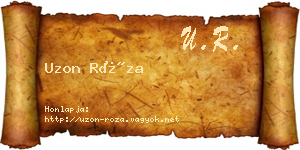 Uzon Róza névjegykártya