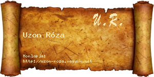Uzon Róza névjegykártya