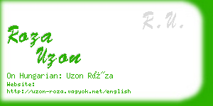 roza uzon business card